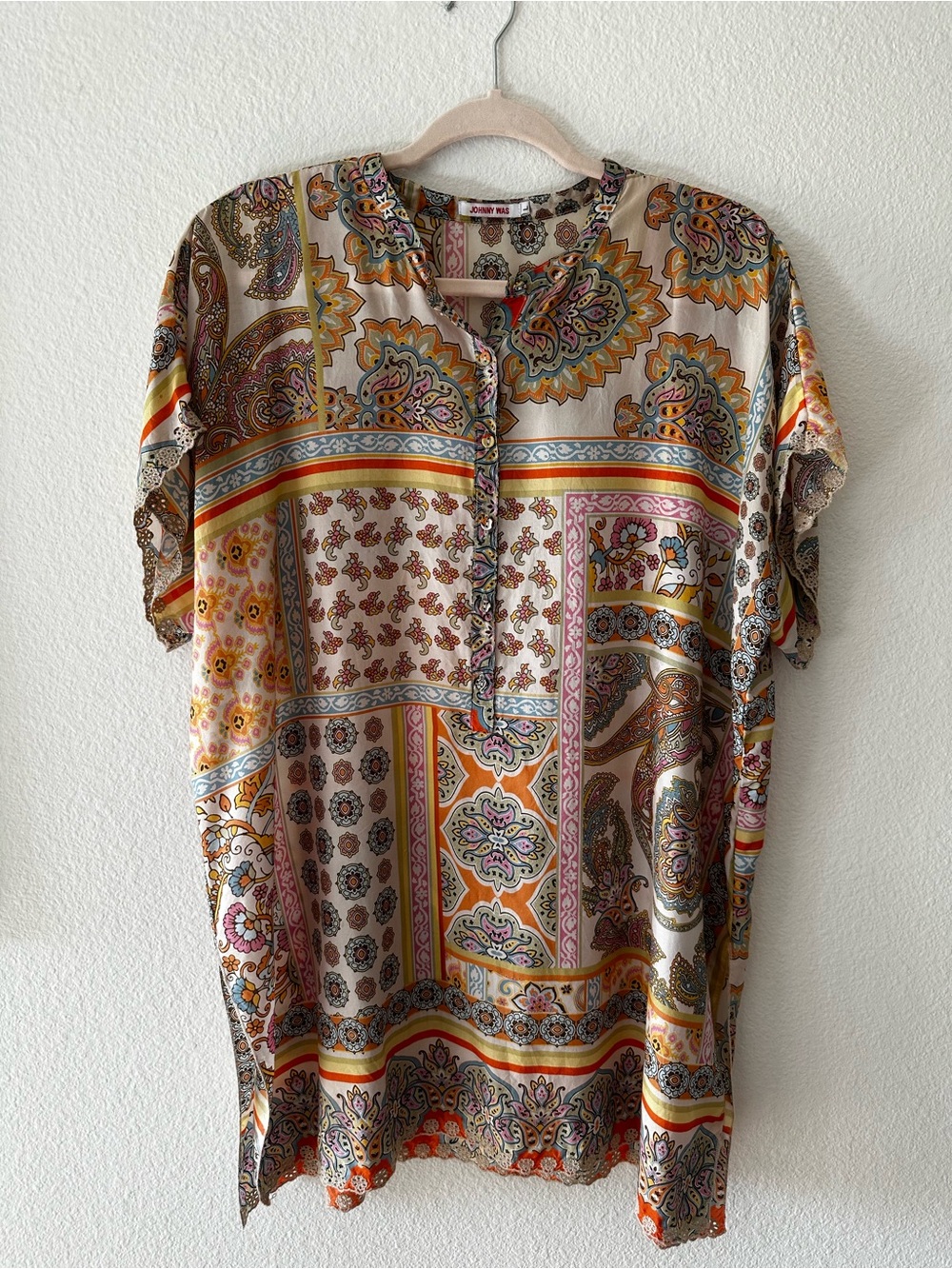Johnny Was Multicolor silk tunic/blouse - Picture 2 of 6